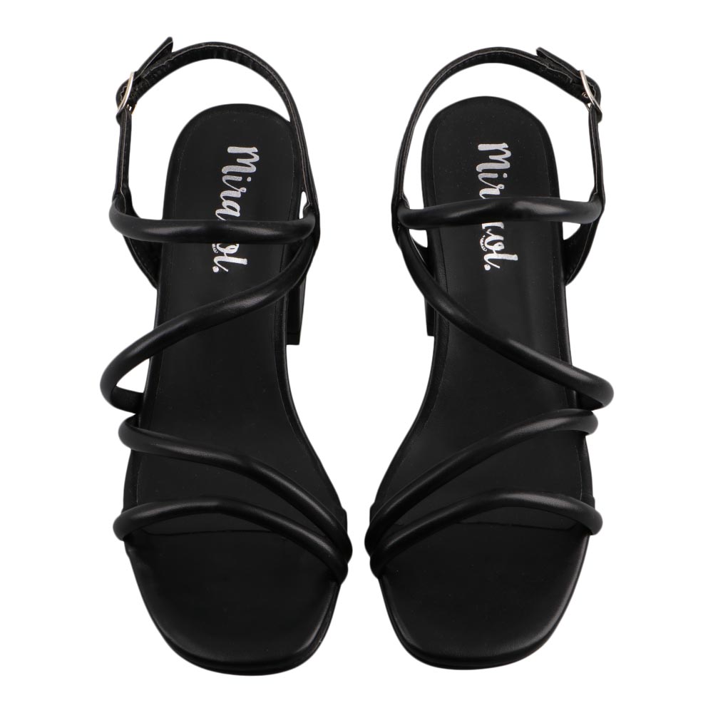 Foto 7 pulgar | Sandalia Mujer Miracol By Mama Lola 8715 Negro Sandalia Mujer Tacon Ancho Dama Talla 23 A 26 M