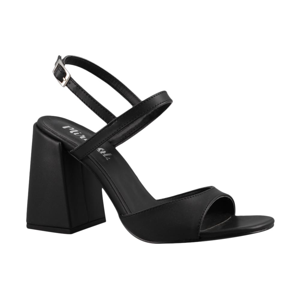 Foto 2 | Sandalia Elegante Mujer Miracol By Mama Lola 8423 Negro  Tacon Ancho Alto Dama Talla 23 A 26 E