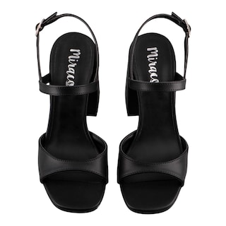 Foto 6 | Sandalia Elegante Mujer Miracol By Mama Lola 8423 Negro Tacon Ancho Alto Dama Talla 23 A 26 E