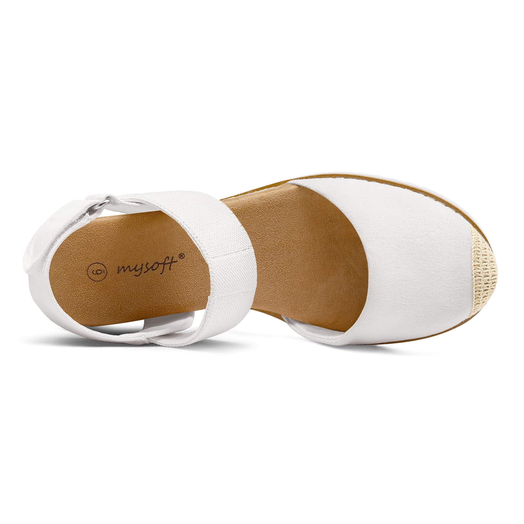 Foto 5 pulgar | Sandalias Mysoft Para Mujer, Cuña Baja, Punta Cerrada, Cómodas - Venta Internacional.