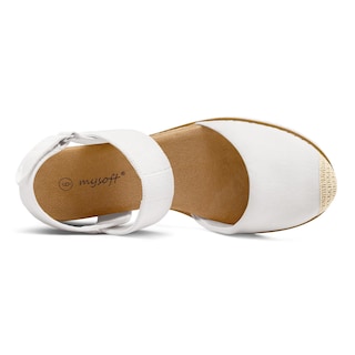 Foto 4 | Sandalias Mysoft Para Mujer, Cuña Baja, Punta Cerrada, Cómodas - Venta Internacional.