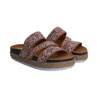 Foto 1 | Sandalia Dama Casual Berlin Multicolor Plataforma Con Yute