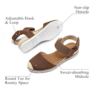 Foto 2 | Sandalias Mysoft Para Mujer, Cuña Baja, Punta Cerrada, Cómodas - Venta Internacional.