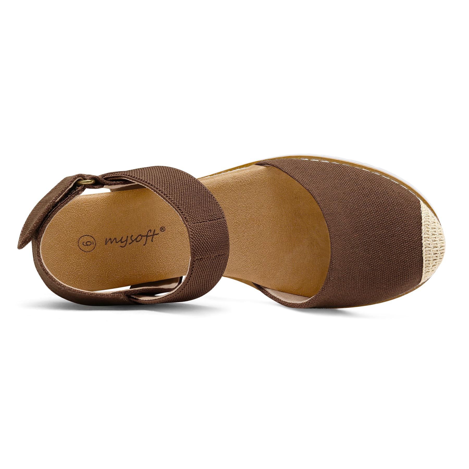 Foto 5 pulgar | Sandalias Mysoft Para Mujer, Cuña Baja, Punta Cerrada, Cómodas - Venta Internacional.
