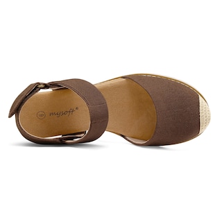 Foto 4 | Sandalias Mysoft Para Mujer, Cuña Baja, Punta Cerrada, Cómodas - Venta Internacional.