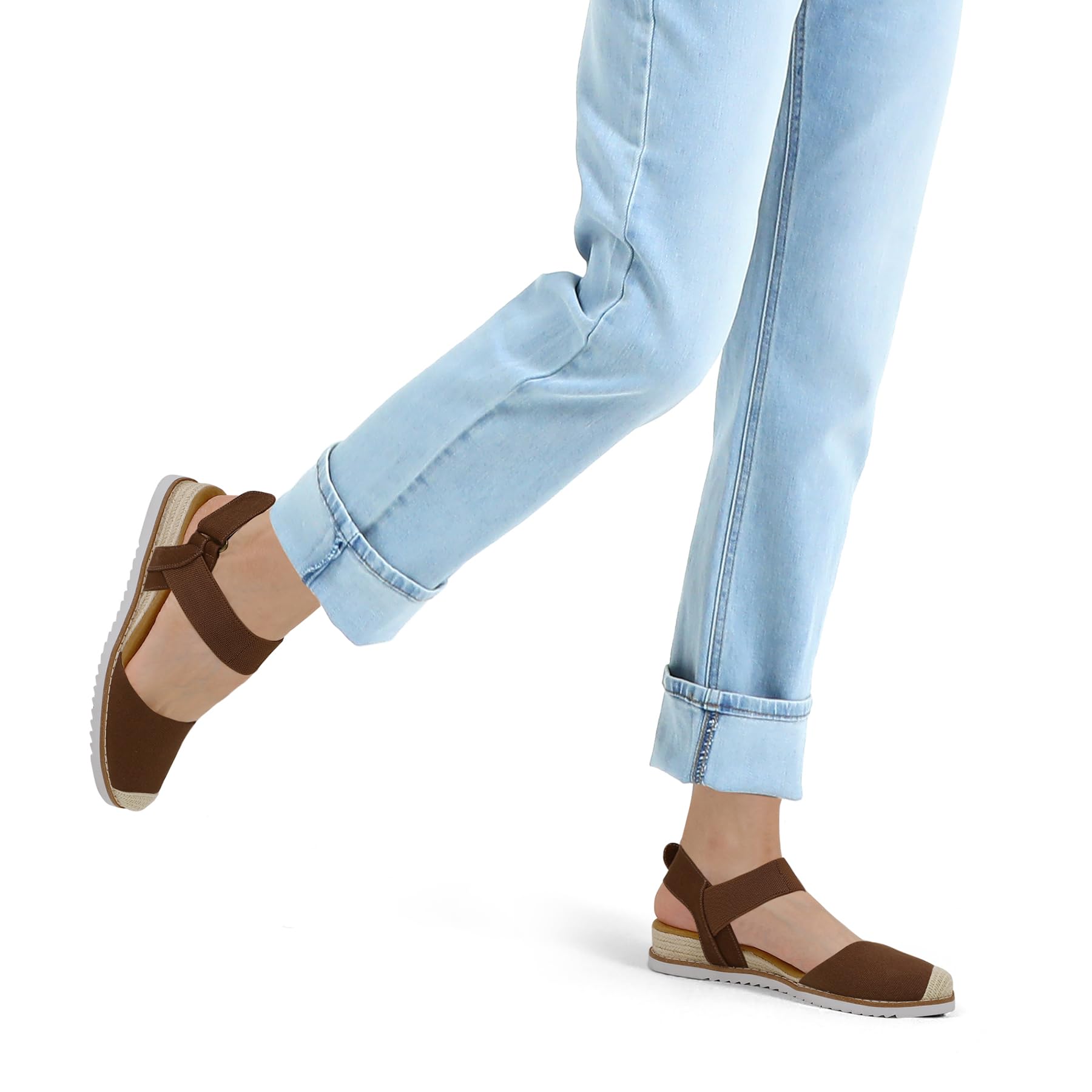Foto 7 pulgar | Sandalias Mysoft Para Mujer, Cuña Baja, Punta Cerrada, Cómodas - Venta Internacional.