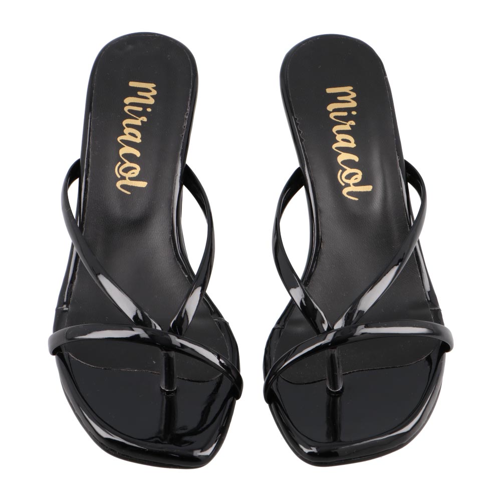 Foto 6 pulgar | Sandalia De Vestir Mujer Miracol By Mama Lola 189 Negro Sandalia Abierta Casual Tacon Bajo Talla 23 A 26 E