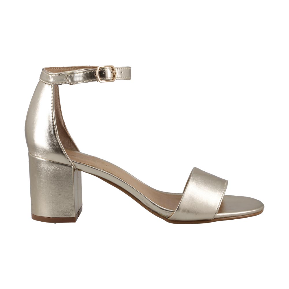 Foto 1 | Sandalia Vestir Mujer Miracol By Mama Lola 2047 Oro Sandalia Abierta Tacon Bajo Comodo Talla 23 A 26 E