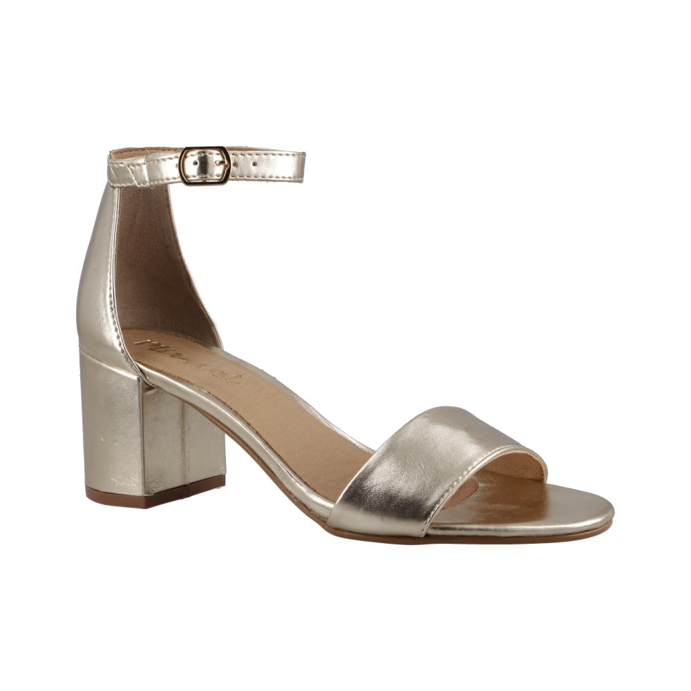 Foto 2 | Sandalia Vestir Mujer Miracol By Mama Lola 2047 Oro Sandalia Abierta Tacon Bajo Comodo Talla 23 A 26 E