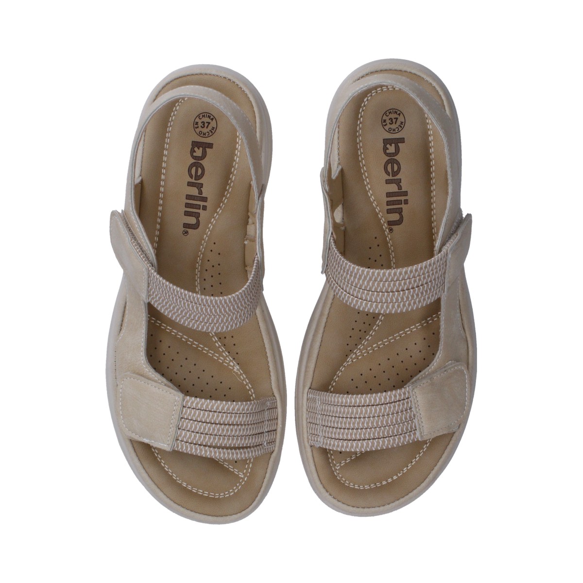 Foto 5 pulgar | Sandalia Dama Confort Berlin Beige De Plataforma