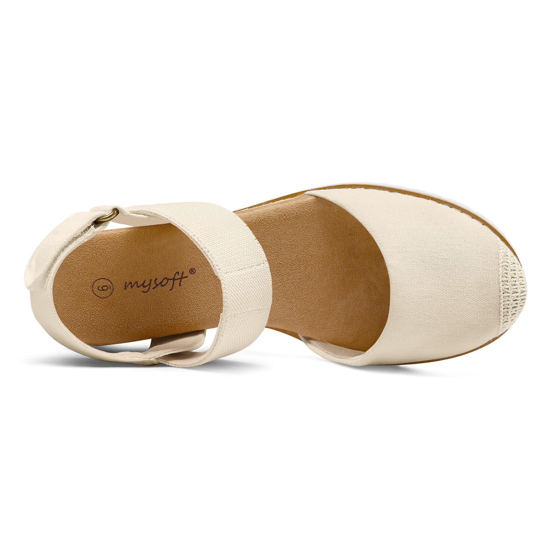 Foto 5 pulgar | Alpargatas Sandals Mysoft Para Mujer Con Cuña Baja Y Punta Cerrada - Venta Internacional.