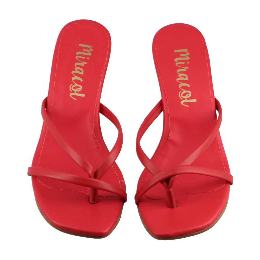 Foto 6 | Sandalia De Vestir Mujer Miracol By Mama Lola 189 Rojo Sandalia Abierta Casual Tacon Bajo Talla 23 A 26 E