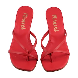 Foto 6 | Sandalia De Vestir Mujer Miracol By Mama Lola 189 Rojo Sandalia Abierta Casual Tacon Bajo Talla 23 A 26 E