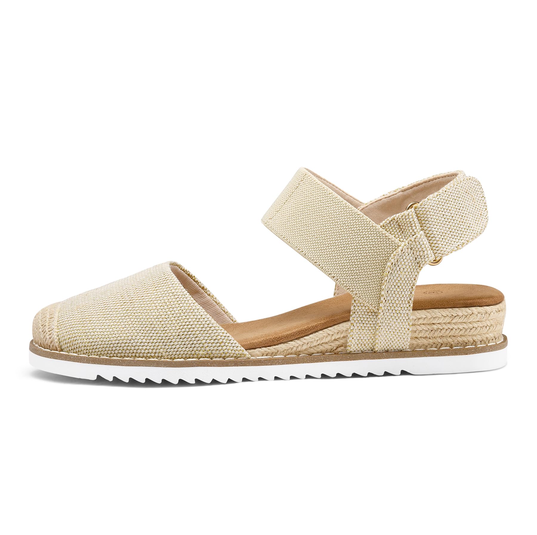 Foto 4 pulgar | Alpargatas Sandals Mysoft Para Mujer Con Cuña Baja Y Punta Cerrada - Venta Internacional.