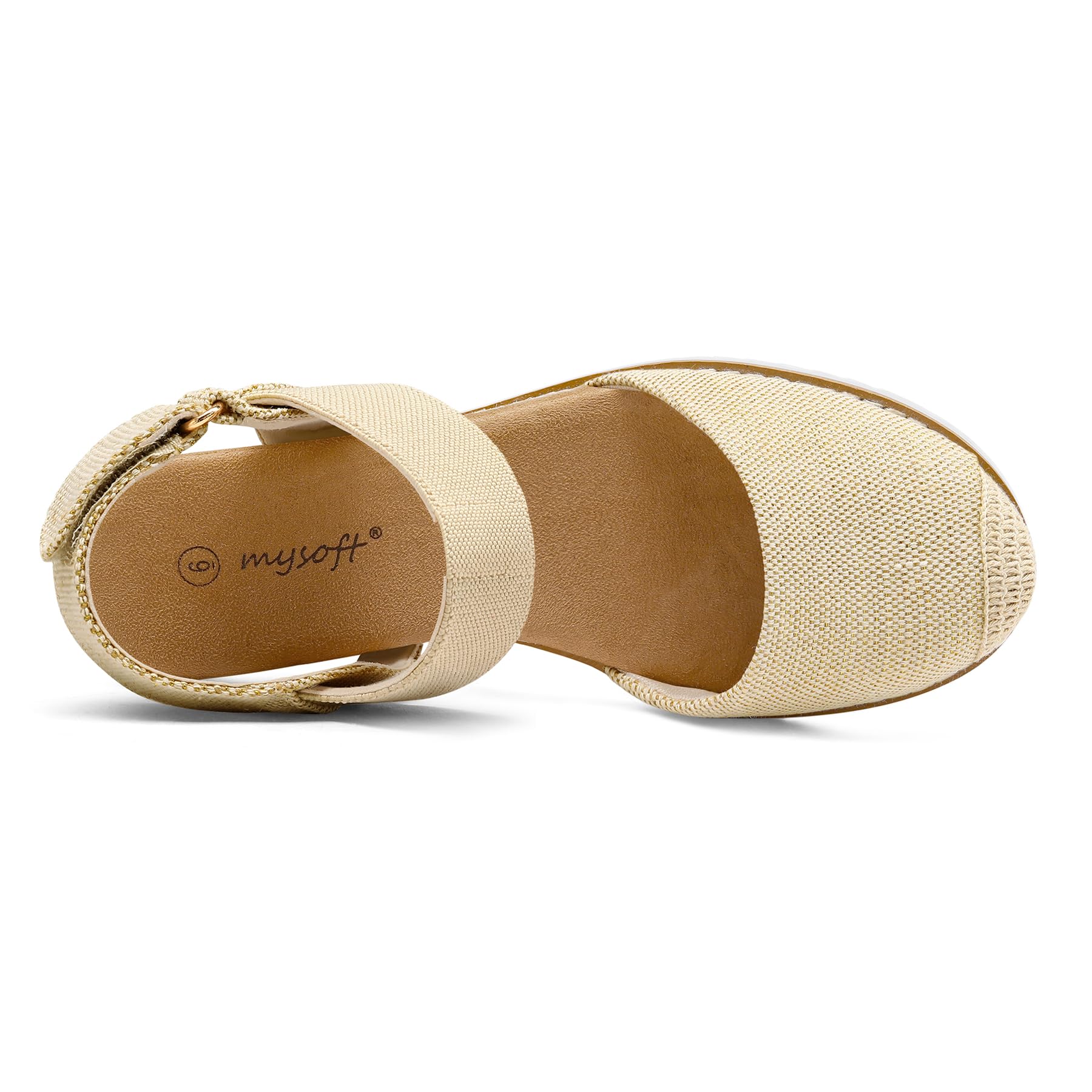 Foto 5 pulgar | Alpargatas Sandals Mysoft Para Mujer Con Cuña Baja Y Punta Cerrada - Venta Internacional.