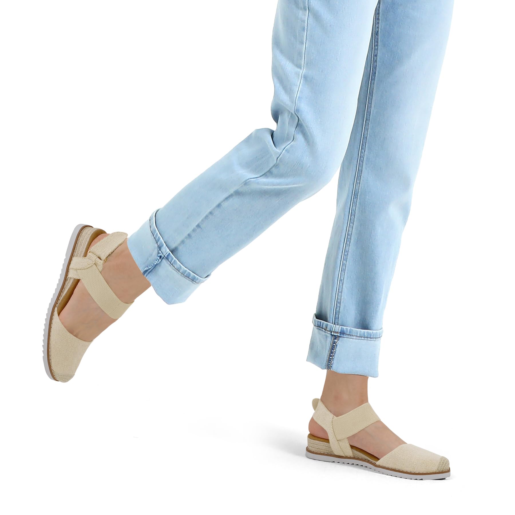 Foto 7 pulgar | Alpargatas Sandals Mysoft Para Mujer Con Cuña Baja Y Punta Cerrada - Venta Internacional.