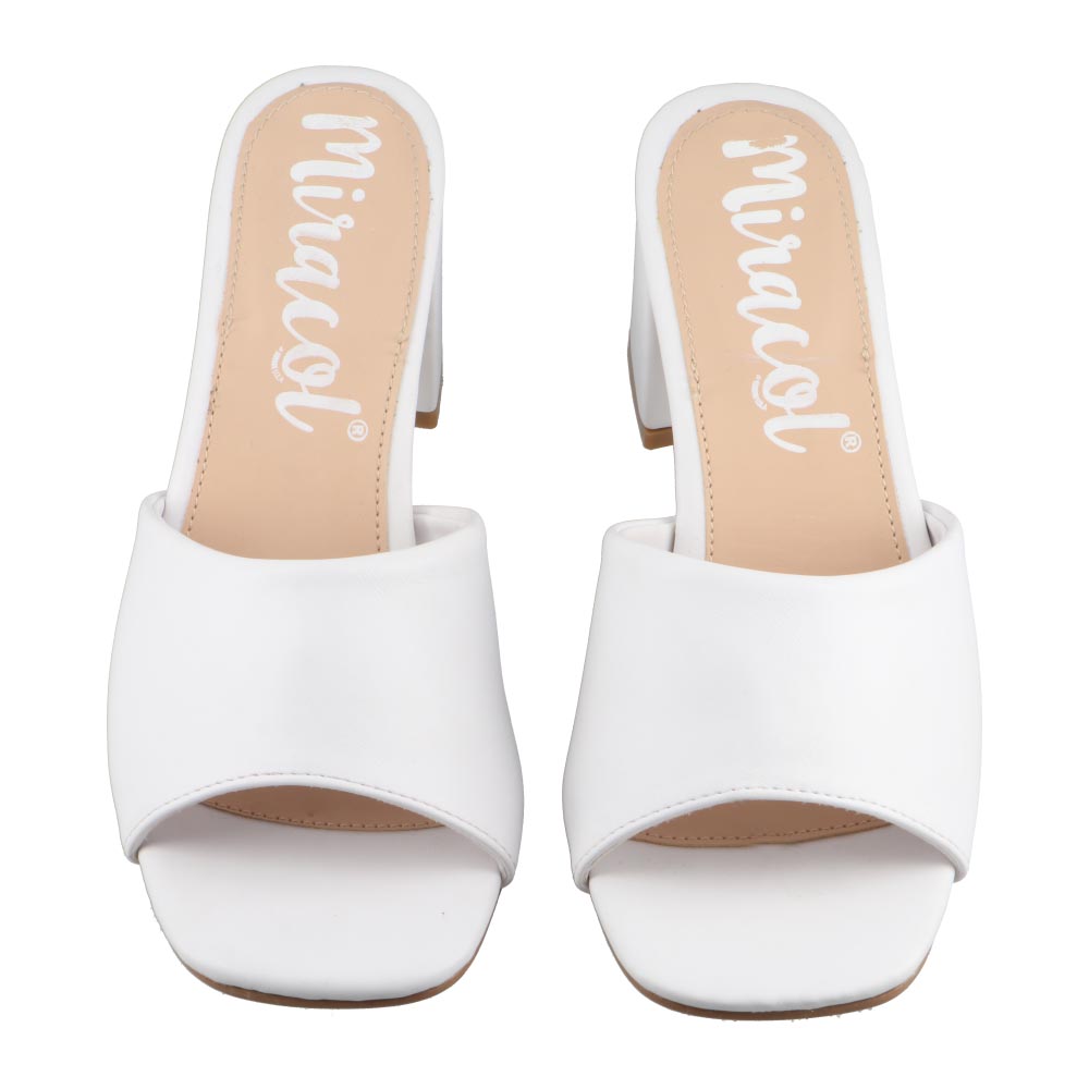 Foto 6 | Sandalia Dama Elegante Miracol By Mama Lola 5131 Blanco Sandalia Abierta Tacon Bajo Ancho Talla 23 A 26 E