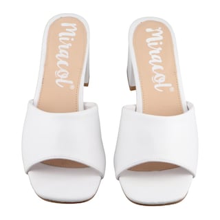Foto 6 | Sandalia Dama Elegante Miracol By Mama Lola 5131 Blanco Sandalia Abierta Tacon Bajo Ancho Talla 23 A 26 E