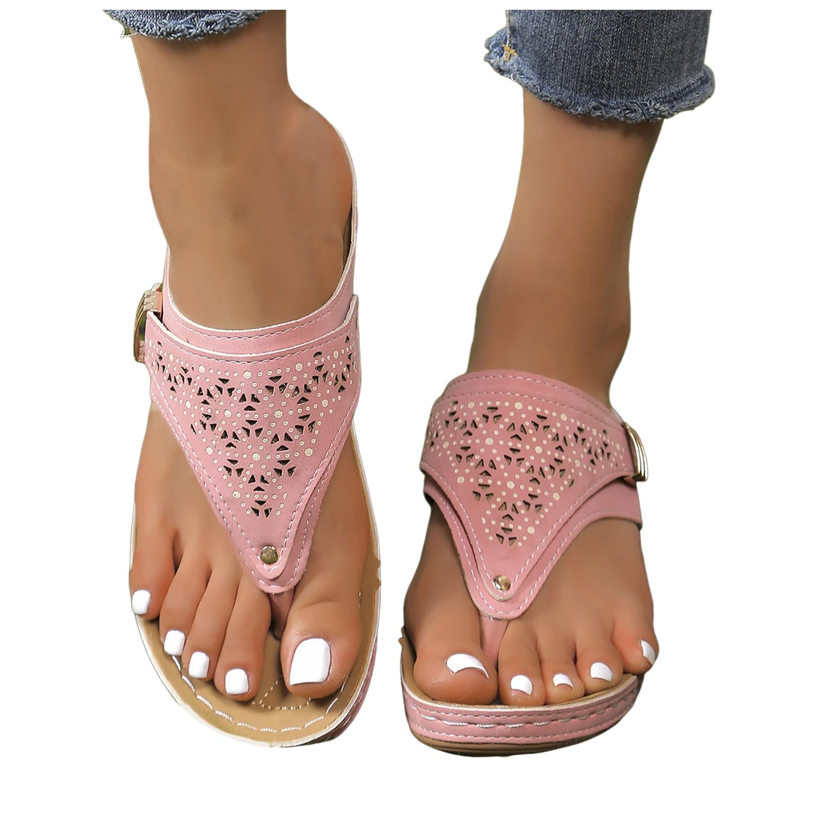 Foto 4 pulgar | Sandalias Ortopédicas Flip Flops Para Mujer Con Soporte Para El Arco - Venta Internacional.