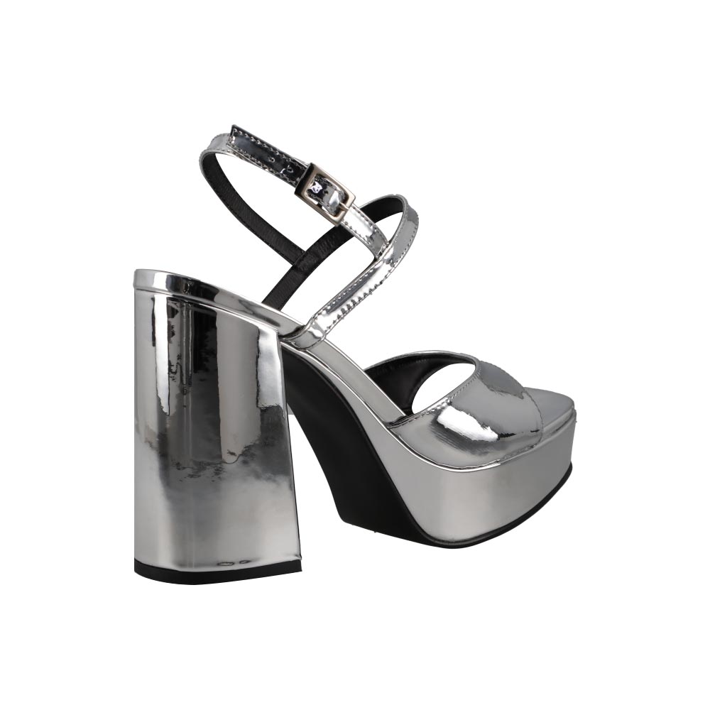 Foto 4 pulgar | Sandalia Dama Elegante Miracol By Mama Lola 9528 Plata Tacon Alto Fiesta Talla 23 A 26 M