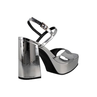 Foto 3 | Sandalia Dama Elegante Miracol By Mama Lola 9528 Plata Tacon Alto Fiesta Talla 23 A 26 M