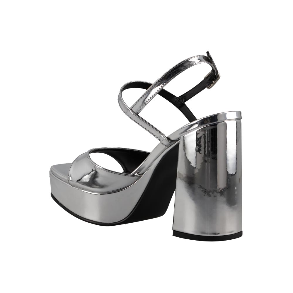 Foto 5 pulgar | Sandalia Dama Elegante Miracol By Mama Lola 9528 Plata Tacon Alto Fiesta Talla 23 A 26 M