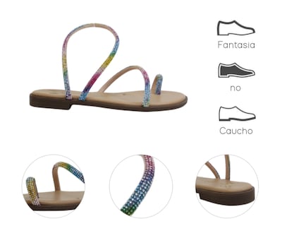 Foto 7 | Sandalia Piso Para Mujer Lob Footwear Textile Violeta 59705008