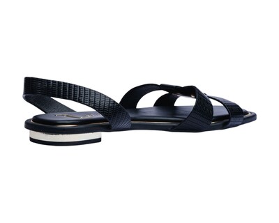 Foto 3 | Sandalia Piso Para Mujer Lob Footwear Pu Lizard Negro 93305055