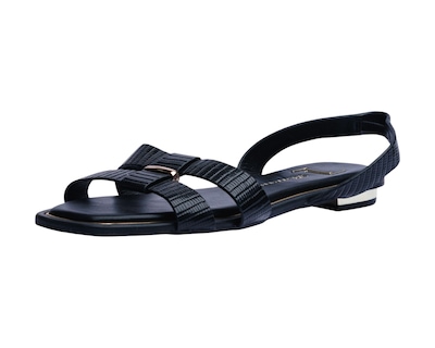 Foto 6 | Sandalia Piso Para Mujer Lob Footwear Pu Lizard Negro 93305055
