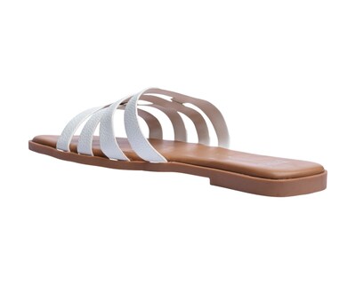 Foto 4 | Sandalia Piso Para Mujer Lob Footwear Pu Blanco 93105017
