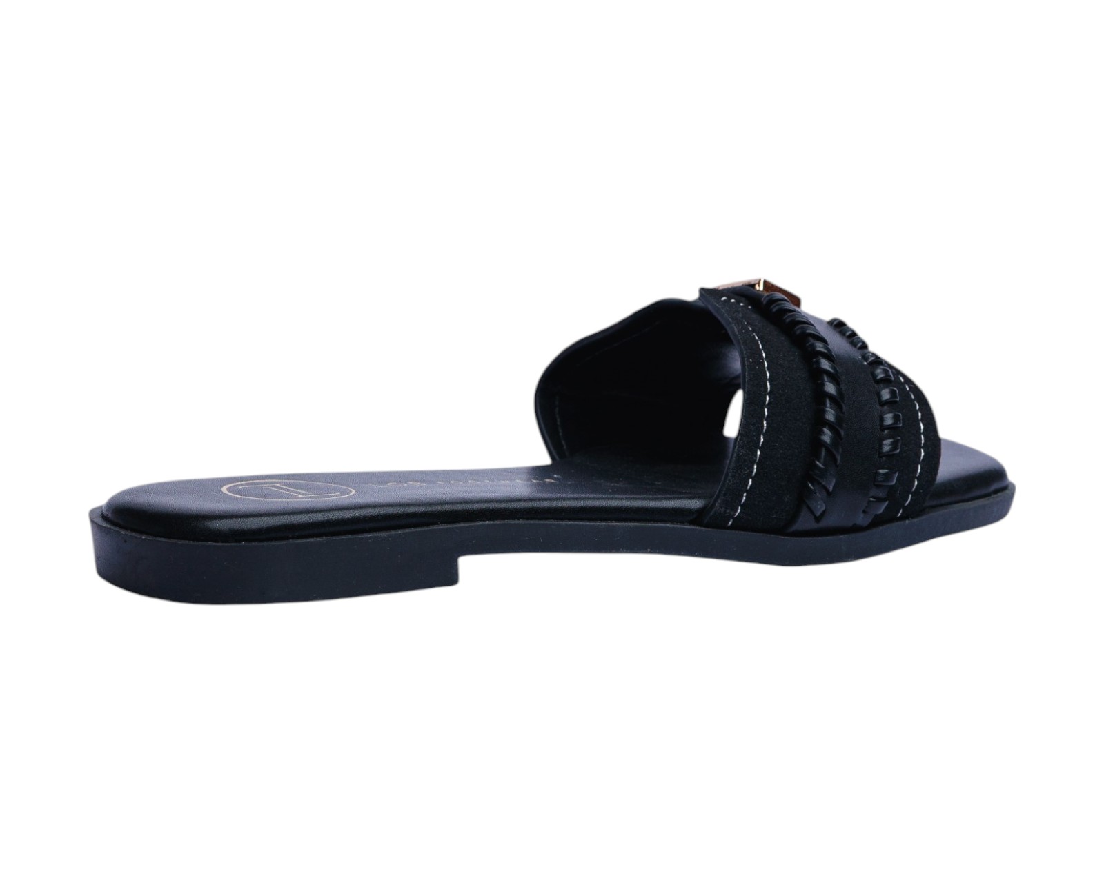 Foto 4 pulgar | Sandalia Piso Para Mujer Lob Footwear Pu Suede Negro 91905040