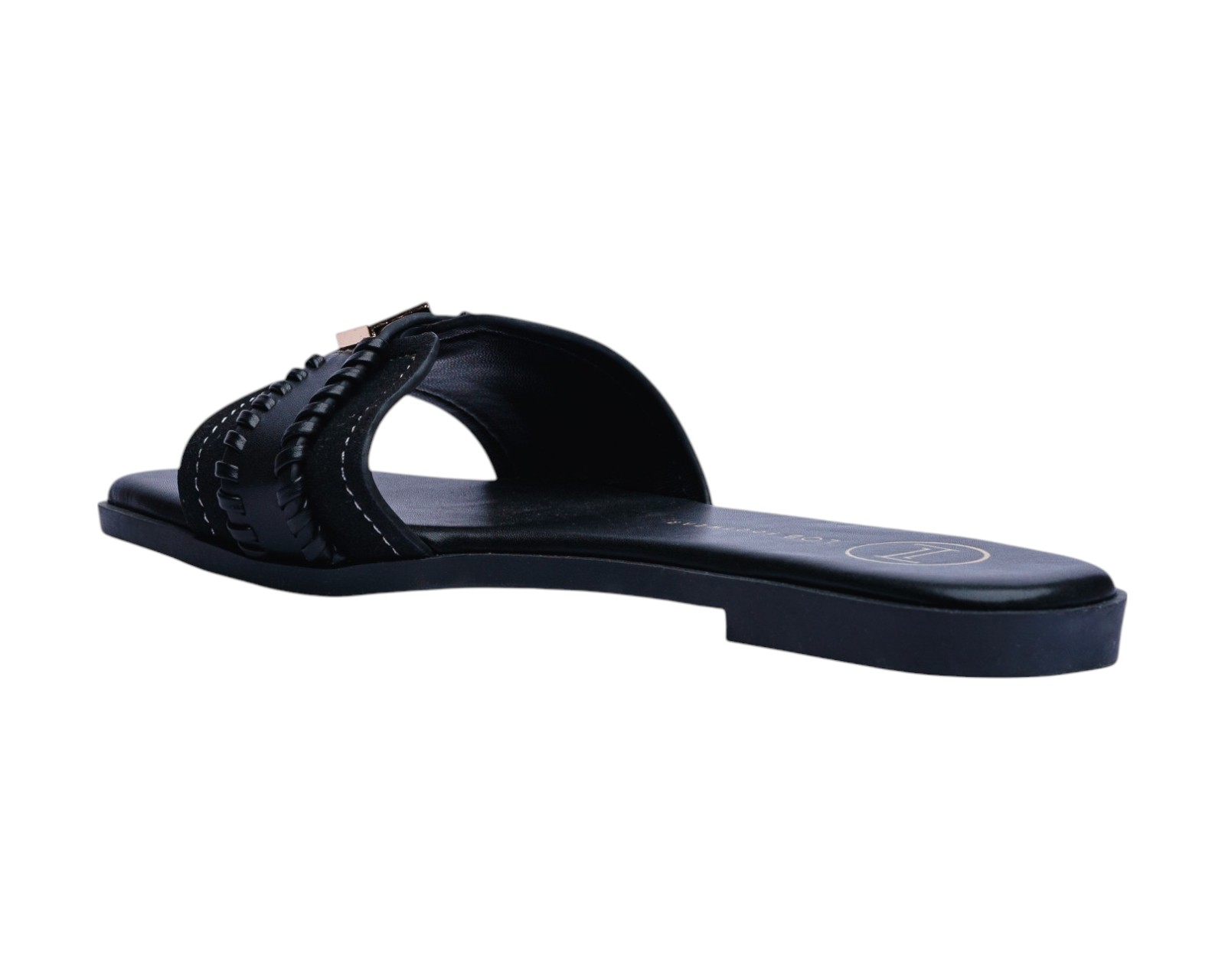 Foto 5 pulgar | Sandalia Piso Para Mujer Lob Footwear Pu Suede Negro 91905040