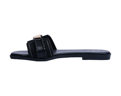 Foto 5 | Sandalia Piso Para Mujer Lob Footwear Pu Suede Negro 91905040