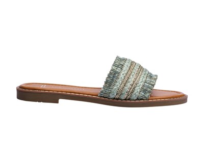 Foto 2 | Sandalia Piso Para Mujer Lob Footwear Rafia Verde 52205468