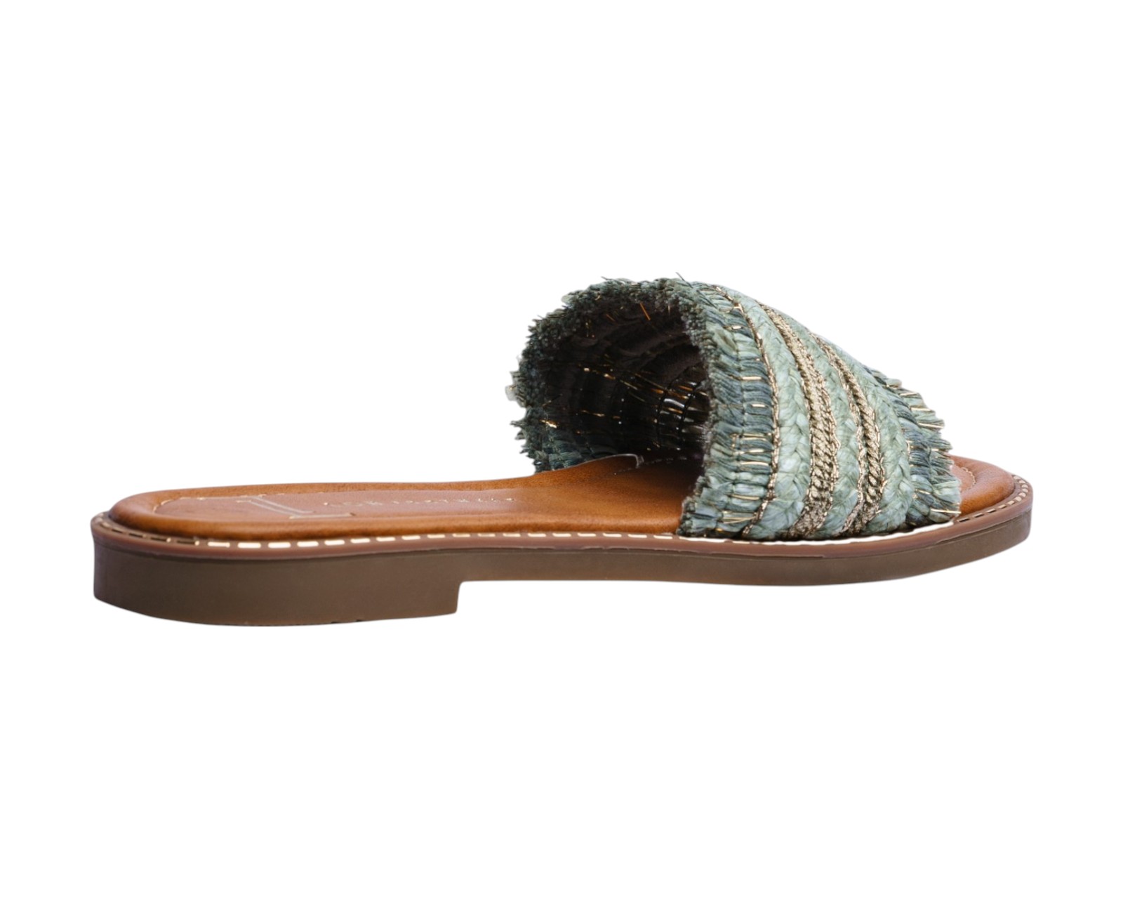 Foto 4 pulgar | Sandalia Piso Para Mujer Lob Footwear Rafia Verde 52205468