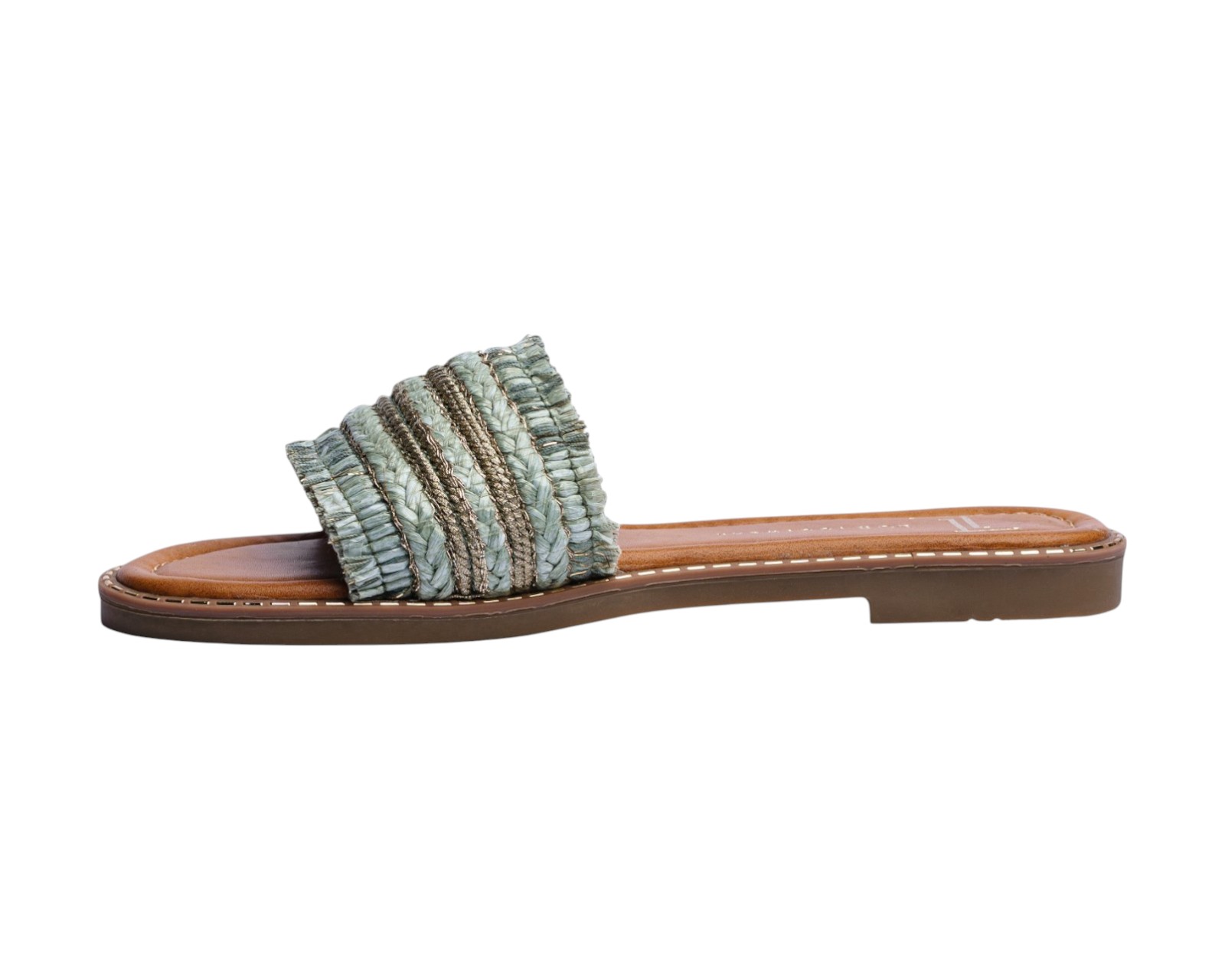 Foto 6 pulgar | Sandalia Piso Para Mujer Lob Footwear Rafia Verde 52205468
