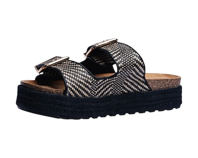 Foto 6 | Sandalia Piso Para Mujer Lob Footwear Rafia Negro 51705051