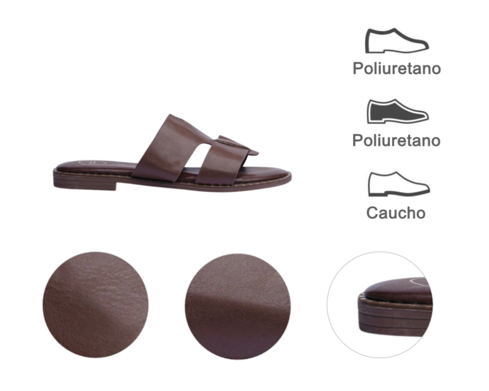 Foto 9 pulgar | Sandalia Piso Para Mujer Lob Footwear Pu Café 59705010