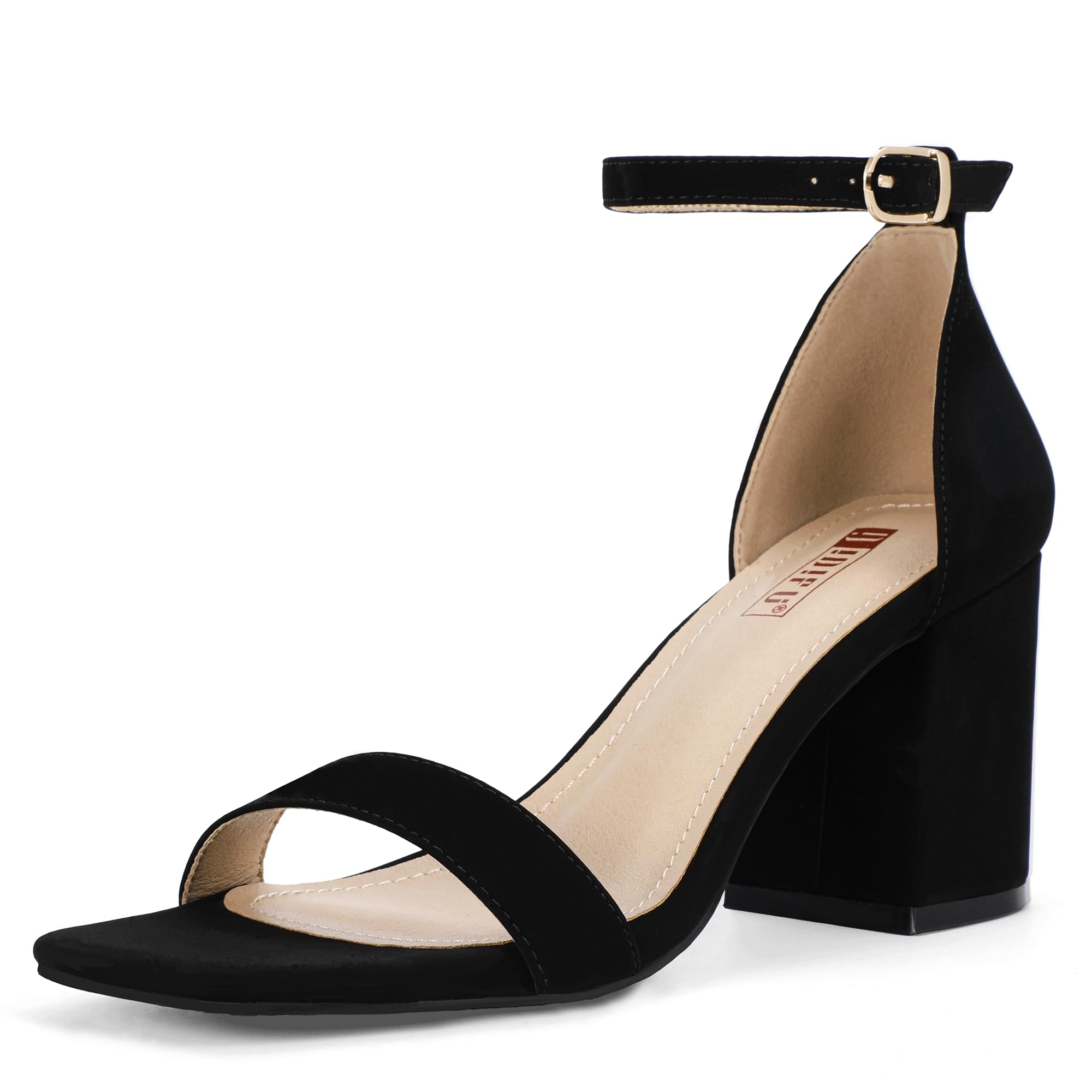 Sandalias De Tacón Idifu Black Nobuck Para Mujer Talla 5.5 - Venta Internacional.