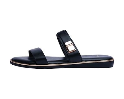 Foto 5 | Sandalia Piso Para Mujer Lob Footwear Pu Negro 92005025
