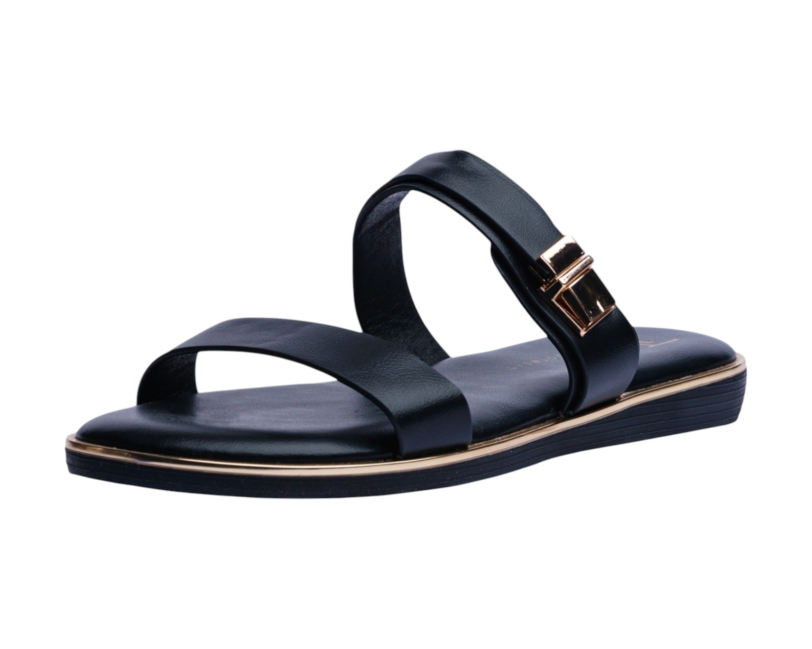 Foto 7 pulgar | Sandalia Piso Para Mujer Lob Footwear Pu Negro 92005025