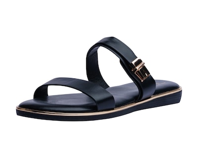 Foto 6 | Sandalia Piso Para Mujer Lob Footwear Pu Negro 92005025