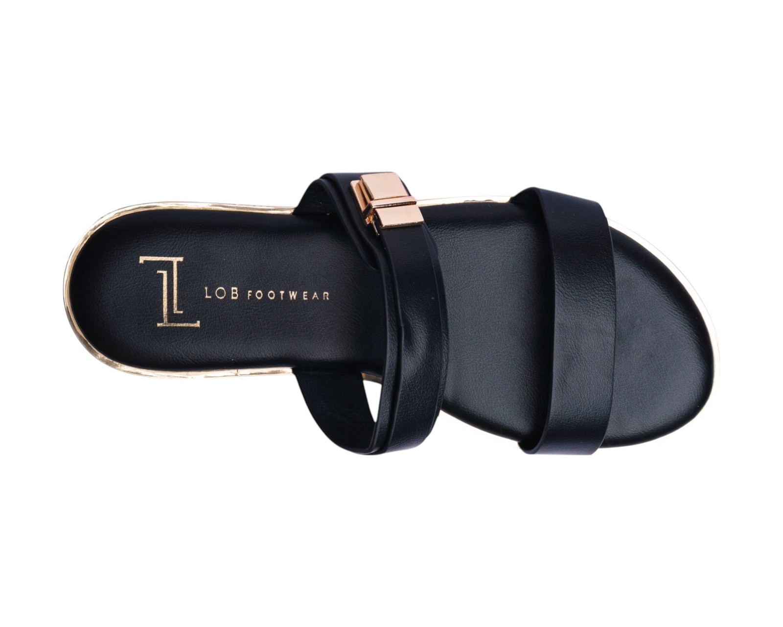 Foto 8 pulgar | Sandalia Piso Para Mujer Lob Footwear Pu Negro 92005025