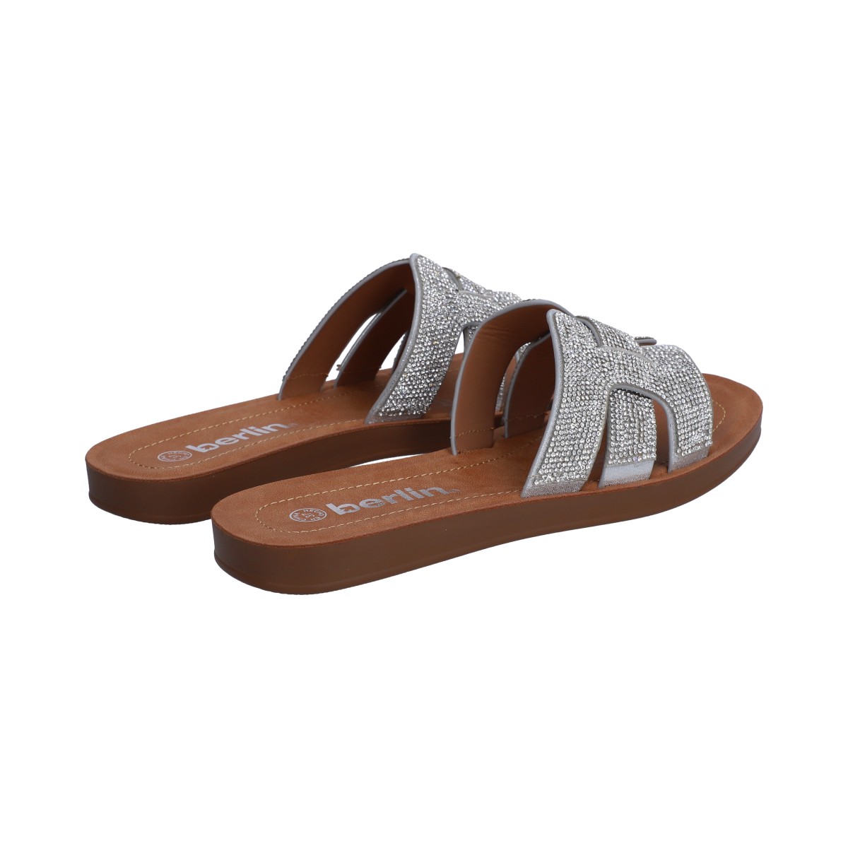 Foto 4 pulgar | Sandalias Berlin Plata para Mujer