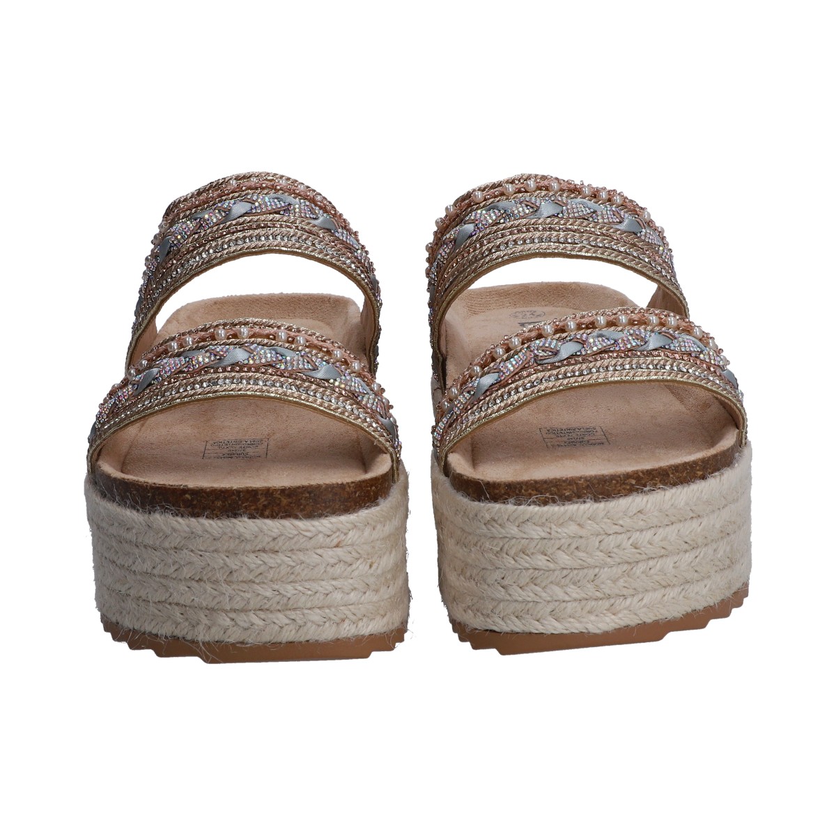 Foto 3 pulgar | Sandalias Casuales Berlín con Yute Multicolor para Mujer