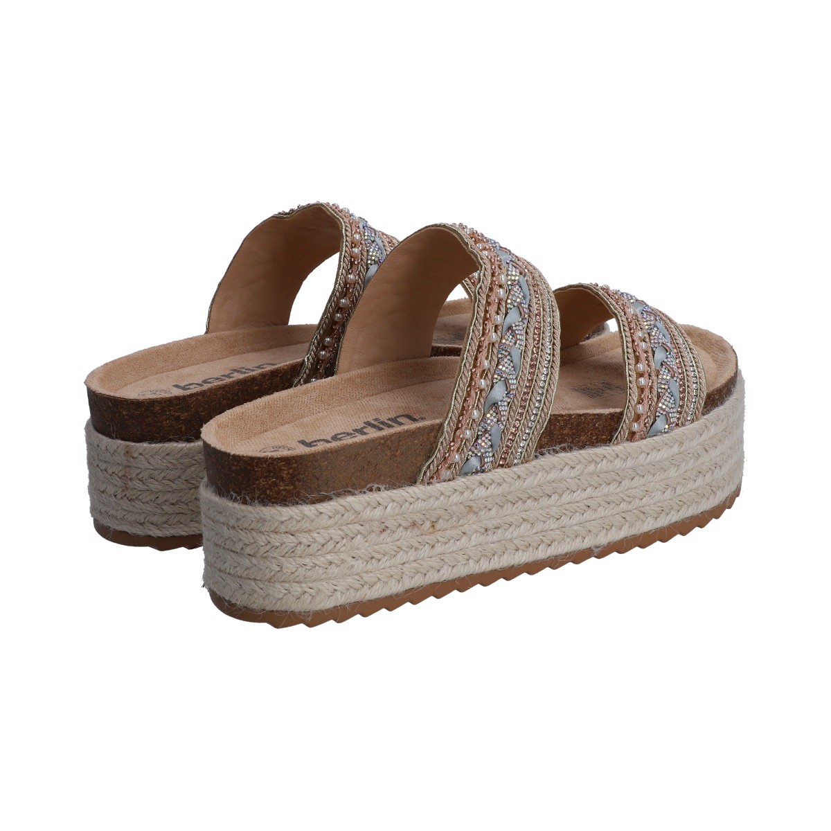Foto 3 | Sandalias Casuales Berlín con Yute Multicolor para Mujer