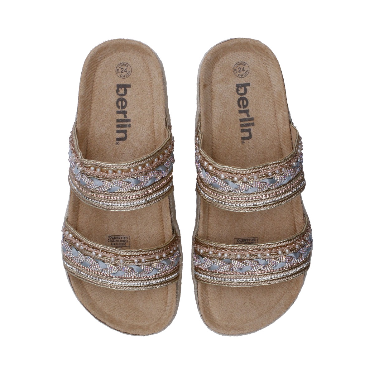 Foto 5 pulgar | Sandalias Casuales Berlín con Yute Multicolor para Mujer