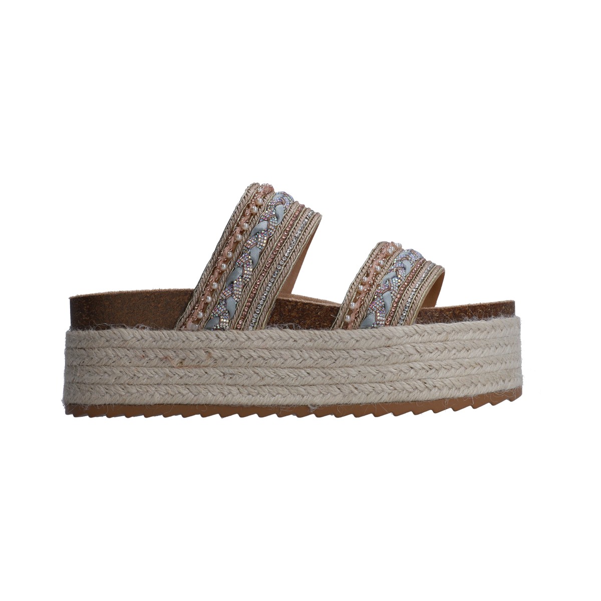 Foto 6 pulgar | Sandalias Casuales Berlín con Yute Multicolor para Mujer