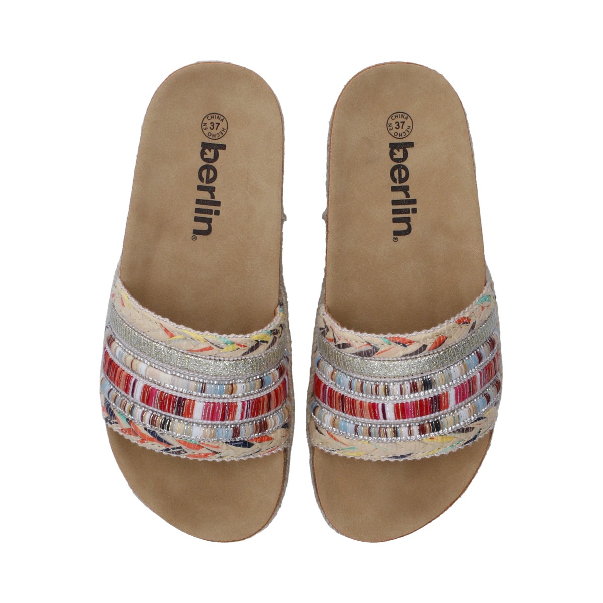 Foto 5 pulgar | Sandalias Casuales Berlín Multicolor para Mujer