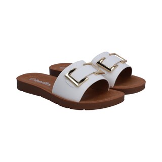 Foto 1 | Sandalias Casuales Berlín Blancas para Mujer